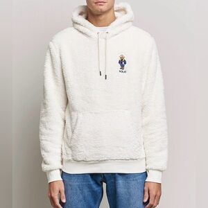 Ralph Lauren Polo Bear Pile Fleece Hoodie - Size XL
